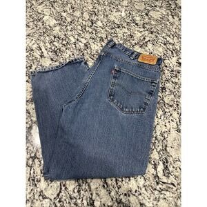 Levi's 550 Men's Relaxed Fit‎ Denim Blank Tag Straights Leg Blue 42 x 30 Jeans